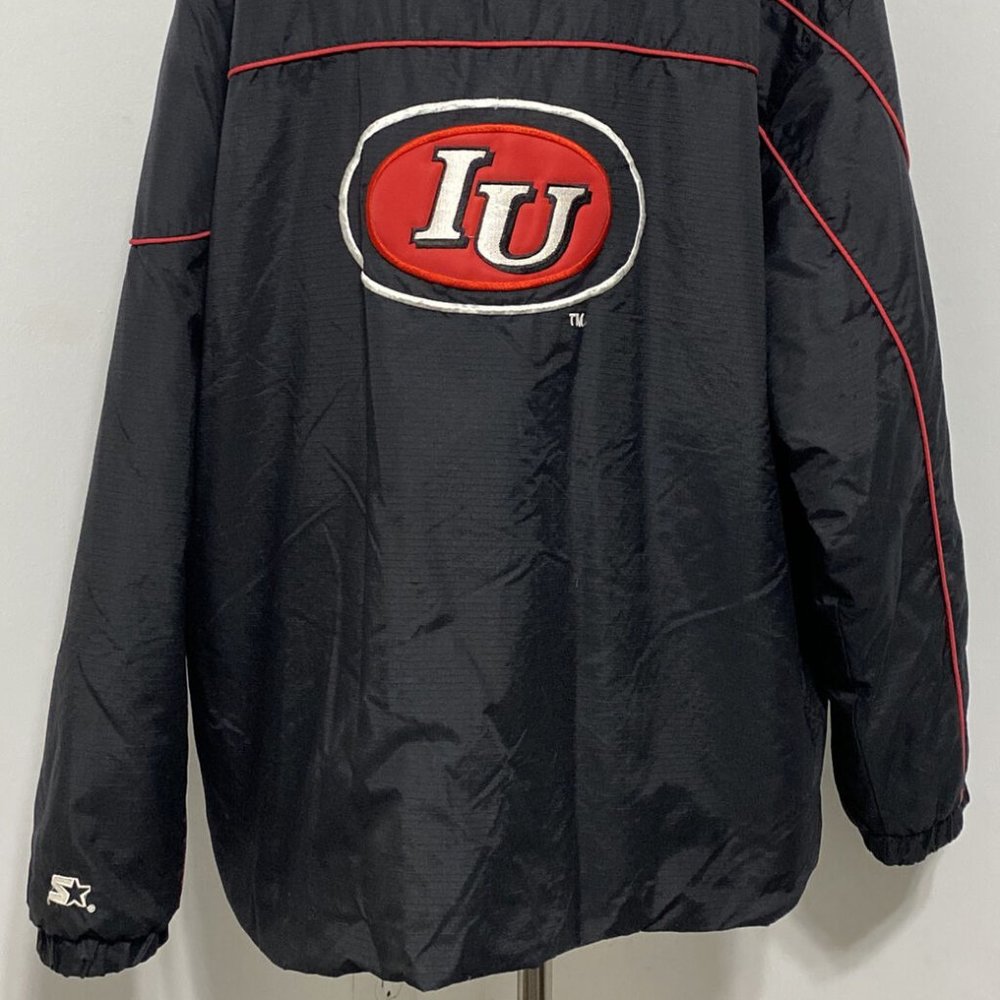 Vintage IU Indiana Hoosiers Team Starter Jacket Winter Coat Adult Mens Womens XL - Picture 4 of 12